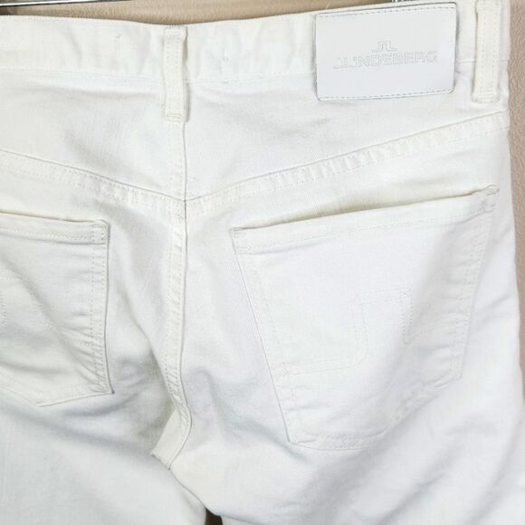 J. Lindeberg Jay Slim Fit Straight Leg 5 Pocket White Minimalist Jeans 31x34 - Picture 7 of 9